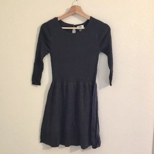Fit and flare sweater dress | charcoal grey